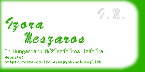 izora meszaros business card